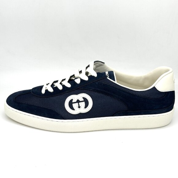 GUCCI Mens Sweet Interlocking G Logo Lace Up Low Top Suede Sneakers Shoes main image 10